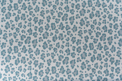 Leopard Spot Fabric by Titley & Marr in Aqua & Stone