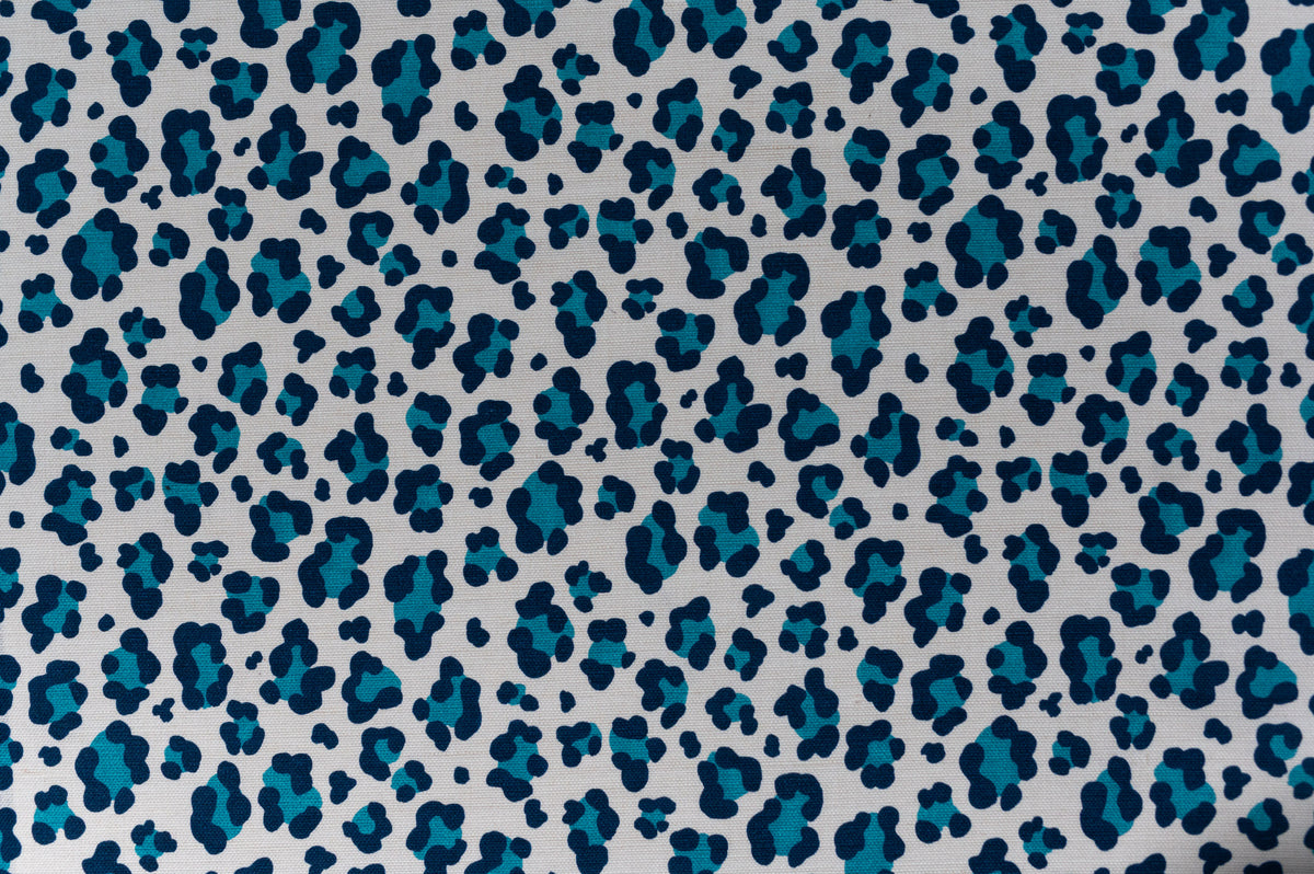 Leopard Spot Fabric by Titley & Marr in Indigo & Turquoise