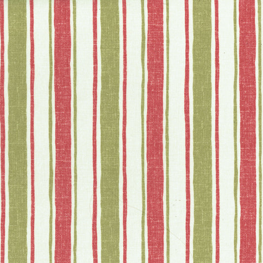 Lewes Stripe Fabric by Titley & Marr in Rose & Green