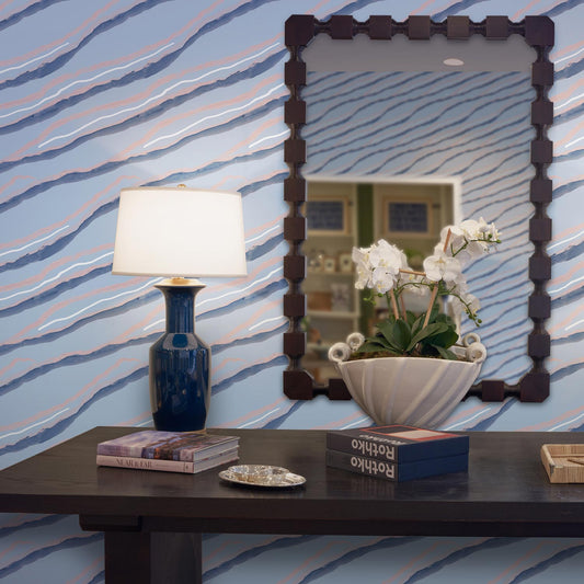 Lolo Wallpaper by Ferrick Mason in Blue Pink