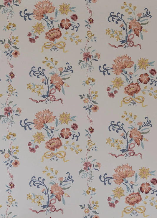 Lucy’s Garden Wallpaper by Alice Sergeant in Antique Cream