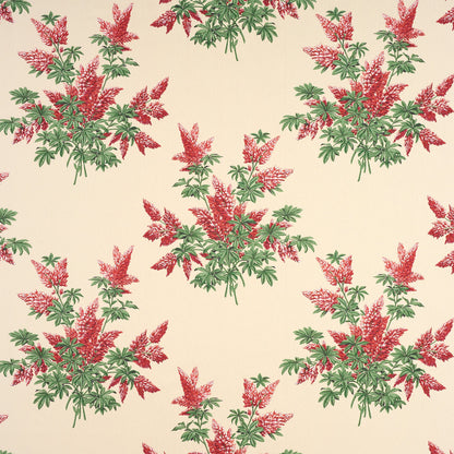 Lupins Fabric by Décors Barbares in Red