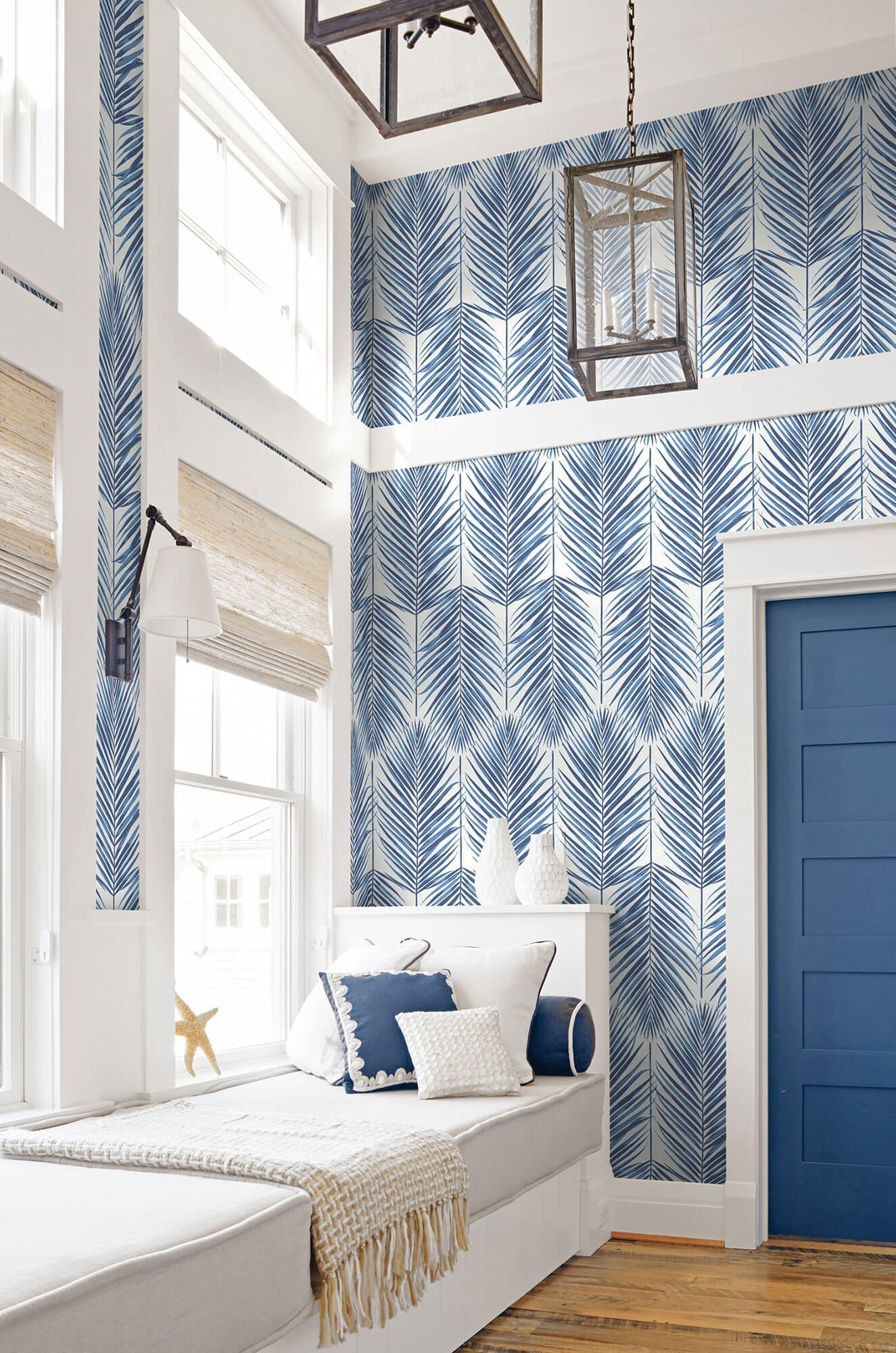 Seabrook Beach House Paradise Wallpaper - Coastal Blue