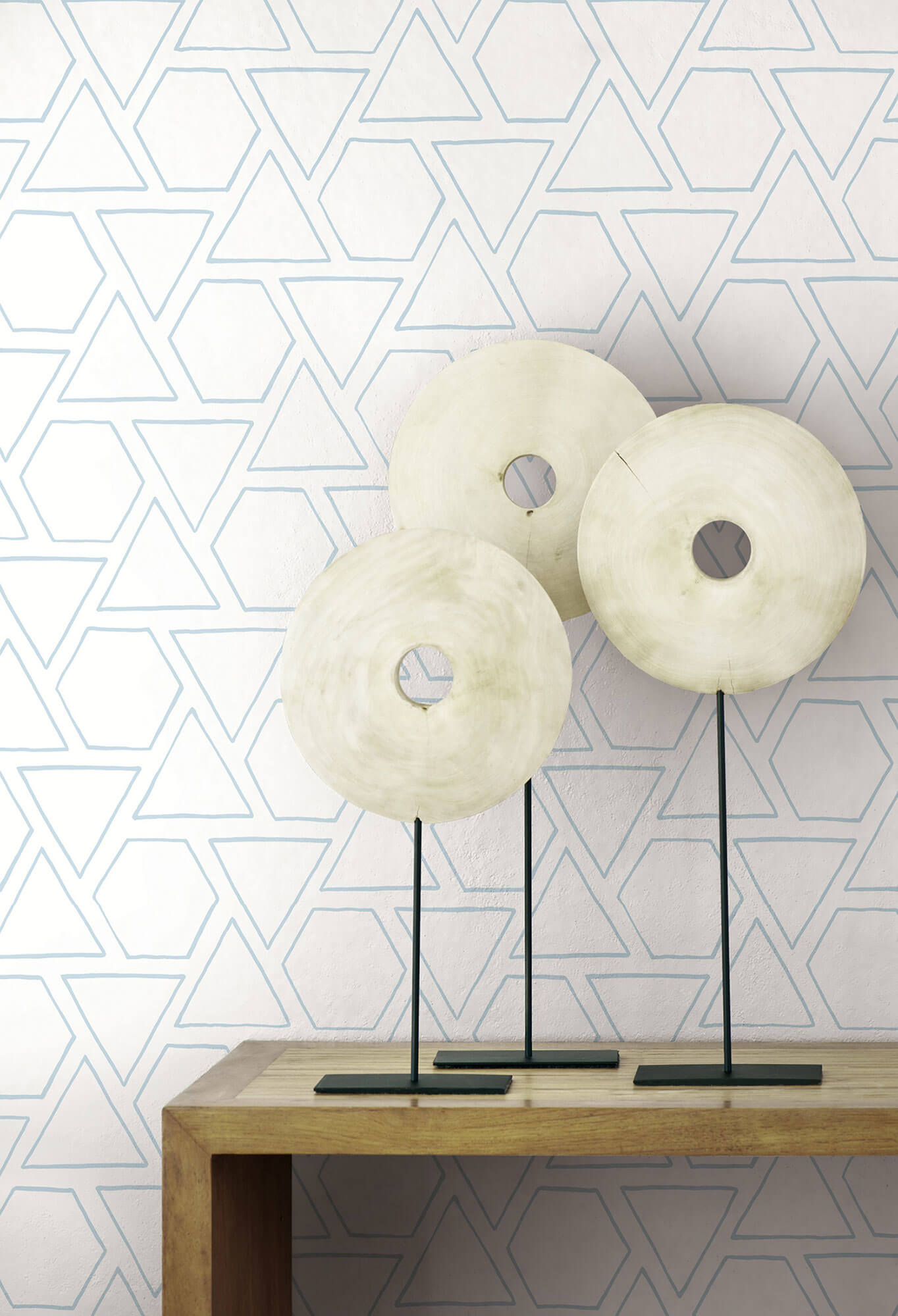 Seabrook Beach House Sun Shapes Wallpaper - Blue Oasis