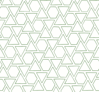 Seabrook Beach House Sun Shapes Wallpaper - Green
