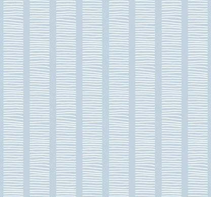 Seabrook Beach House Coastline Wallpaper - Blue Oasis