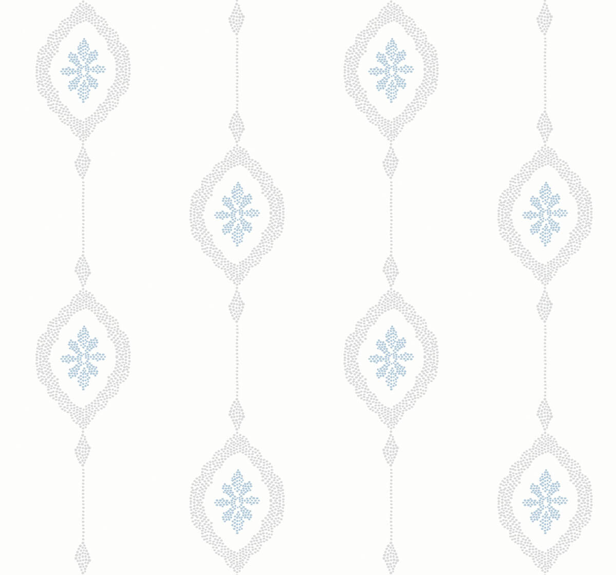 Seabrook Beach House Sand Dollar Stripe Wallpaper - Blue Oasis