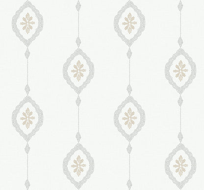 Seabrook Beach House Sand Dollar Stripe Wallpaper - Sand Dunes