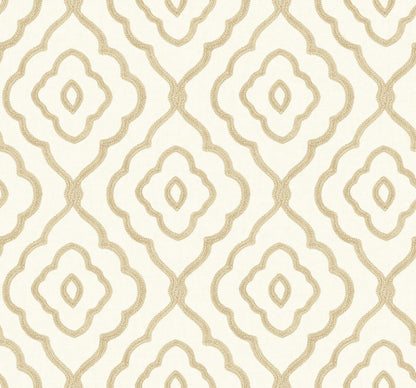 Seabrook Beach House Seaside Ogee Wallpaper - Sand Dunes