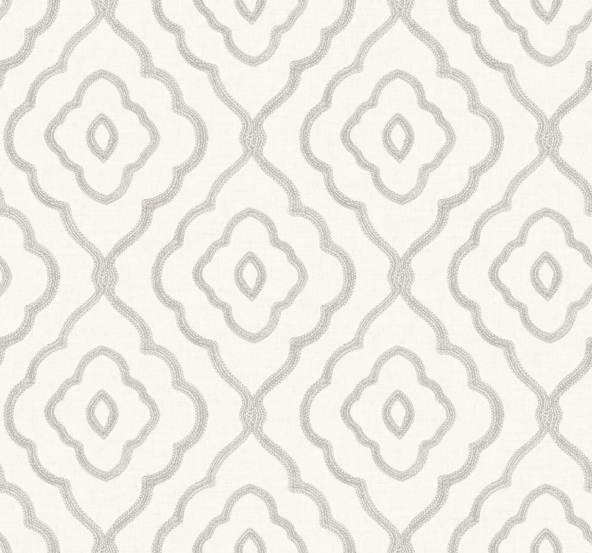 Seabrook Beach House Seaside Ogee Wallpaper - Daydream Gray