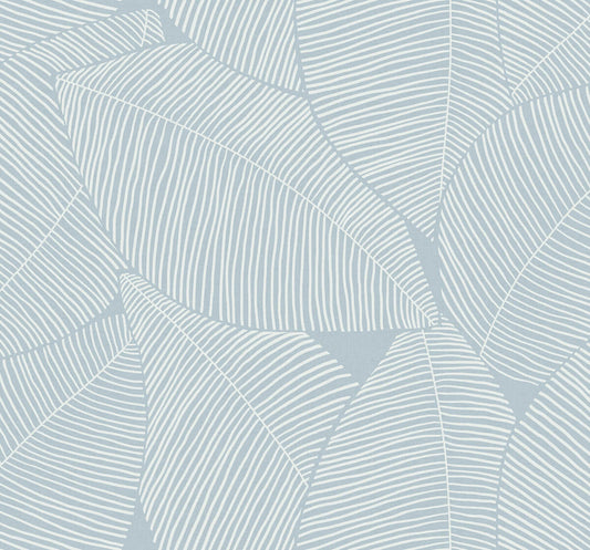 Seabrook Beach House Summer Magnolia Wallpaper - Blue Oasis