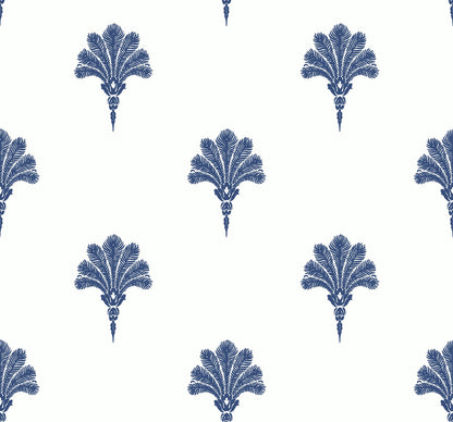 Seabrook Beach House Summer Fan Wallpaper - Coastal Blue