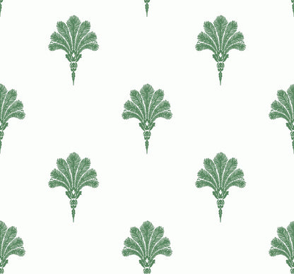 Seabrook Beach House Summer Fan Wallpaper - Green