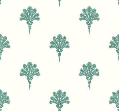 Seabrook Beach House Summer Fan Wallpaper - Tropic Green