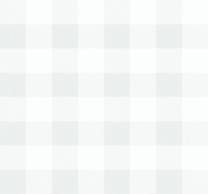 Seabrook Beach House Picnic Plaid Wallpaper - White Sands
