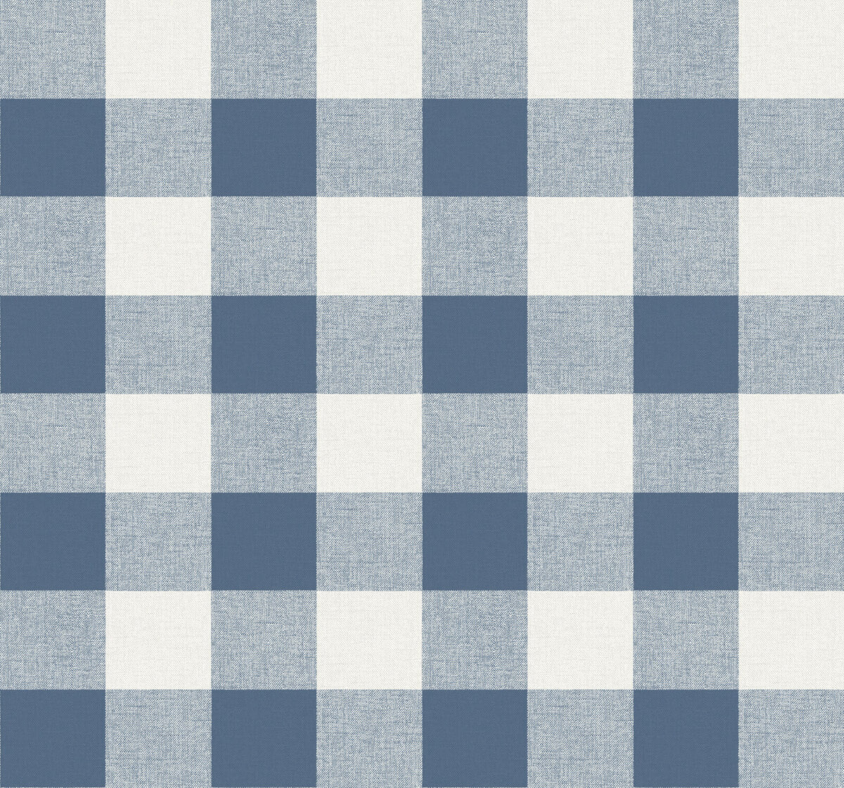 Seabrook Beach House Picnic Plaid Wallpaper - Coastal Blue