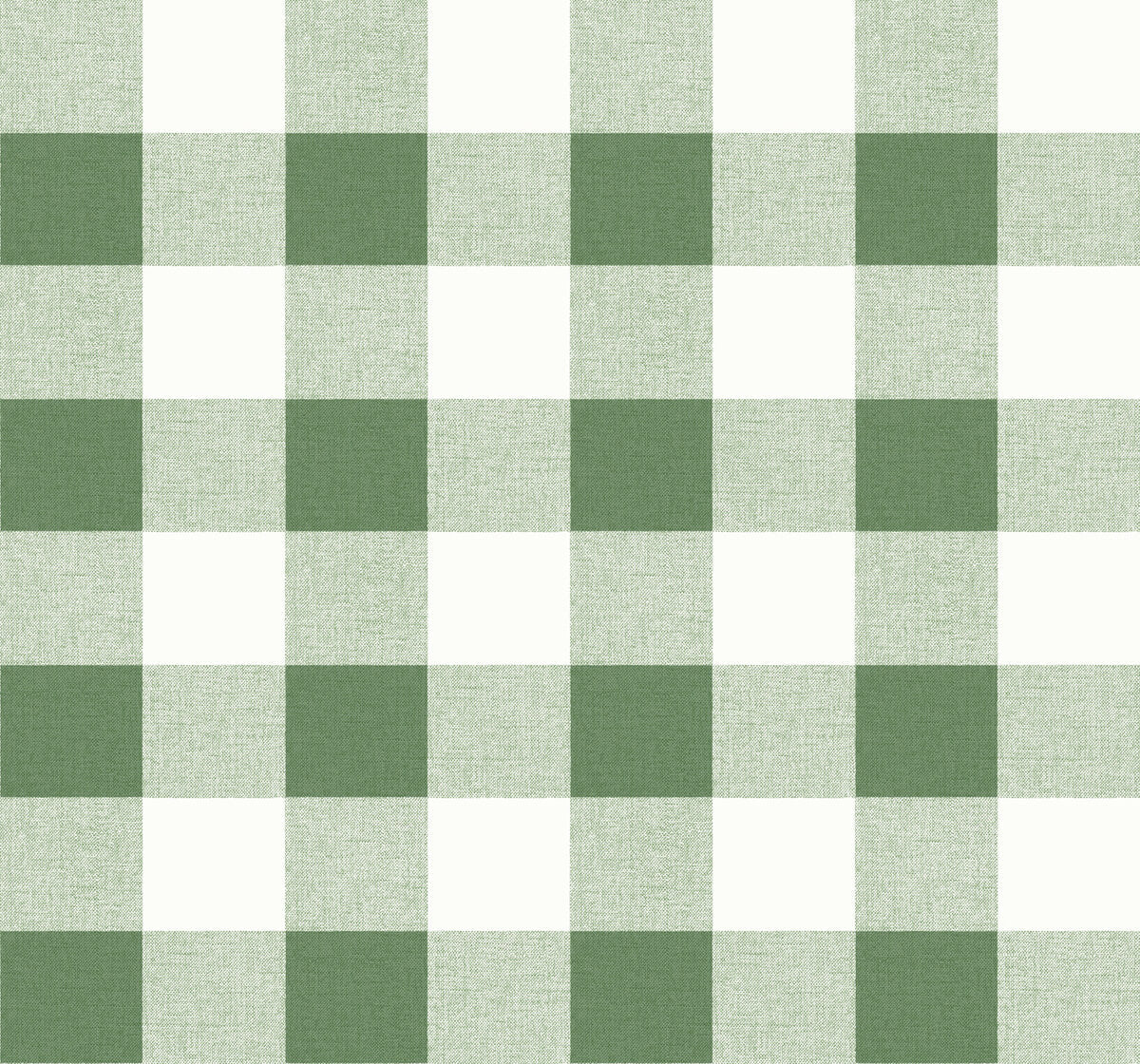 Seabrook Beach House Picnic Plaid Wallpaper - Green
