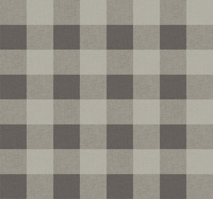 Seabrook Beach House Picnic Plaid Wallpaper - Black Sands