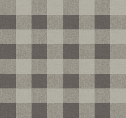 Seabrook Beach House Picnic Plaid Wallpaper - Black Sands