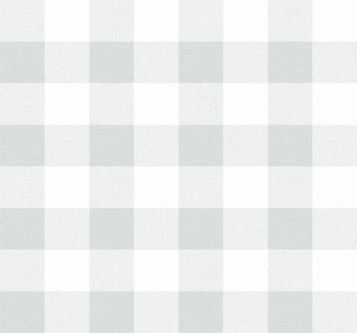 Seabrook Beach House Picnic Plaid Wallpaper - Daydream Gray