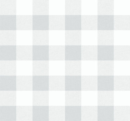 Seabrook Beach House Picnic Plaid Wallpaper - Daydream Gray