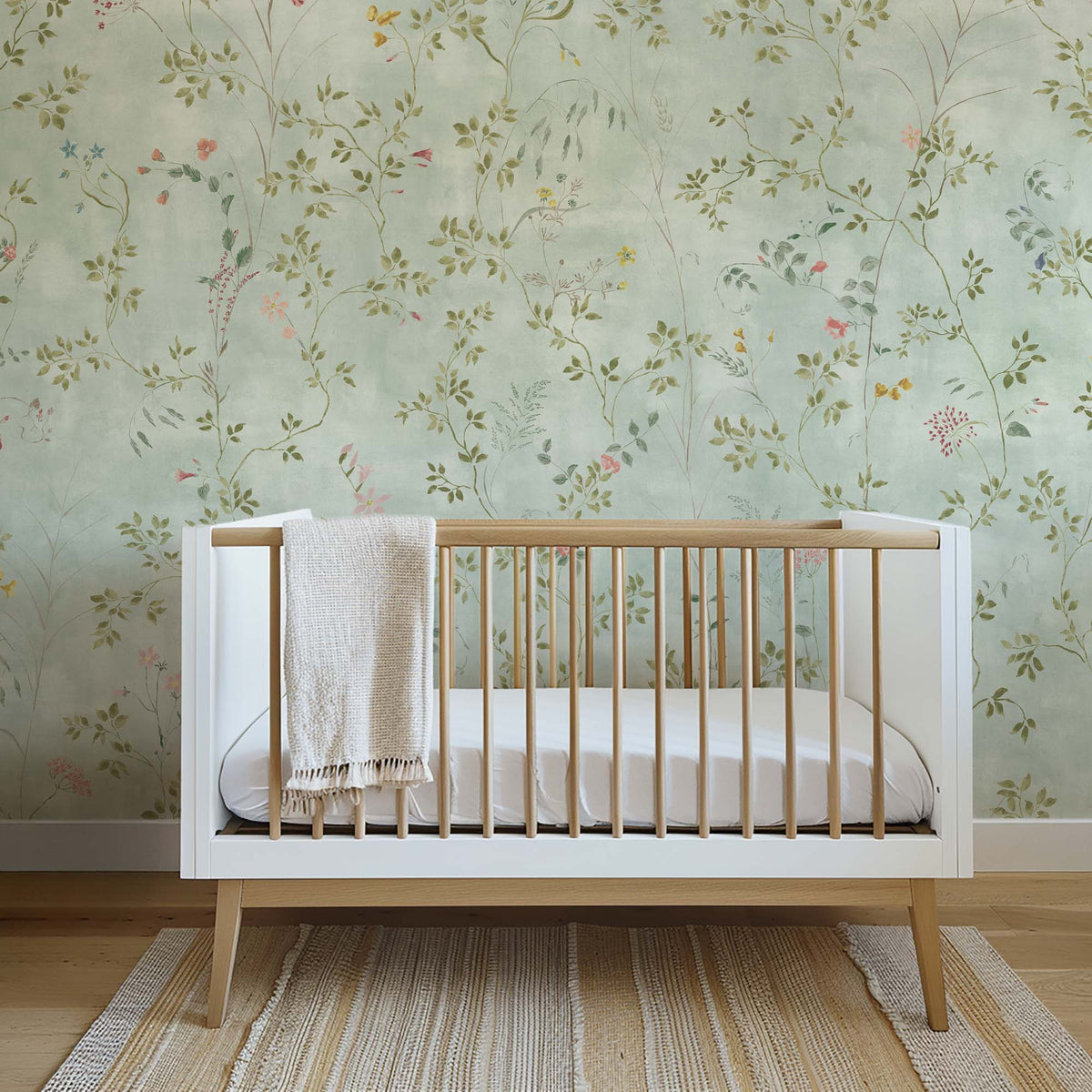 Meadow Whisper Country Blue Wallpaper