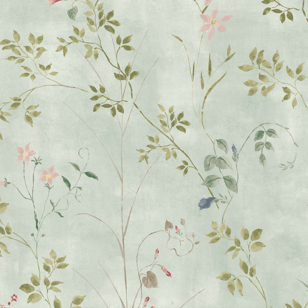 Meadow Whisper Country Blue Wallpaper