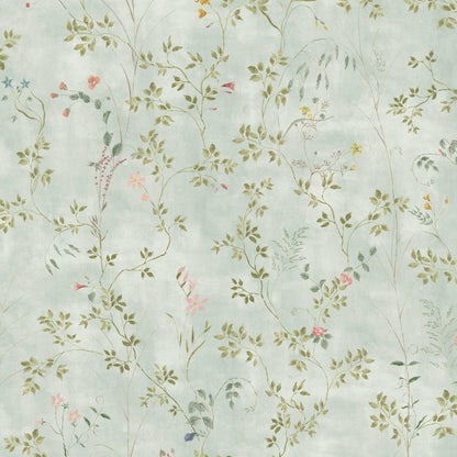 Meadow Whisper Country Blue Wallpaper