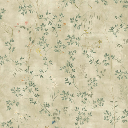 Meadow Whisper Sage Green Wallpaper