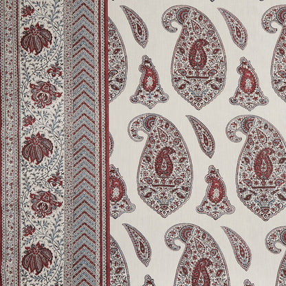 Huntington Paisley Fabric by Meredith Ellis in Red/Blue