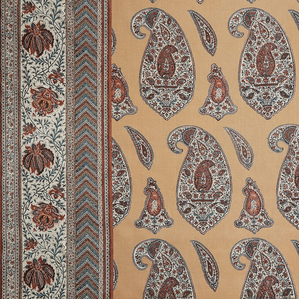 Huntington Paisley Fabric by Meredith Ellis in Saffron/Spice