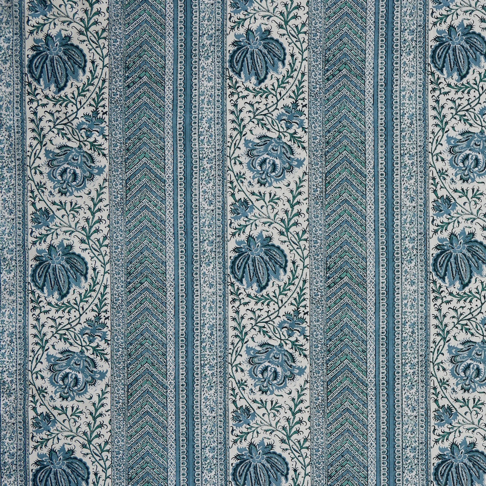 Huntington Stripe Fabric by Meredith Ellis in Blue/Green