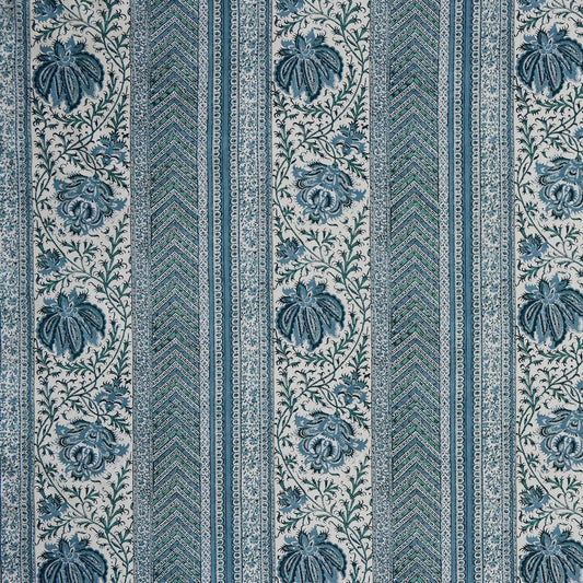 Huntington Stripe Fabric by Meredith Ellis in Blue/Green