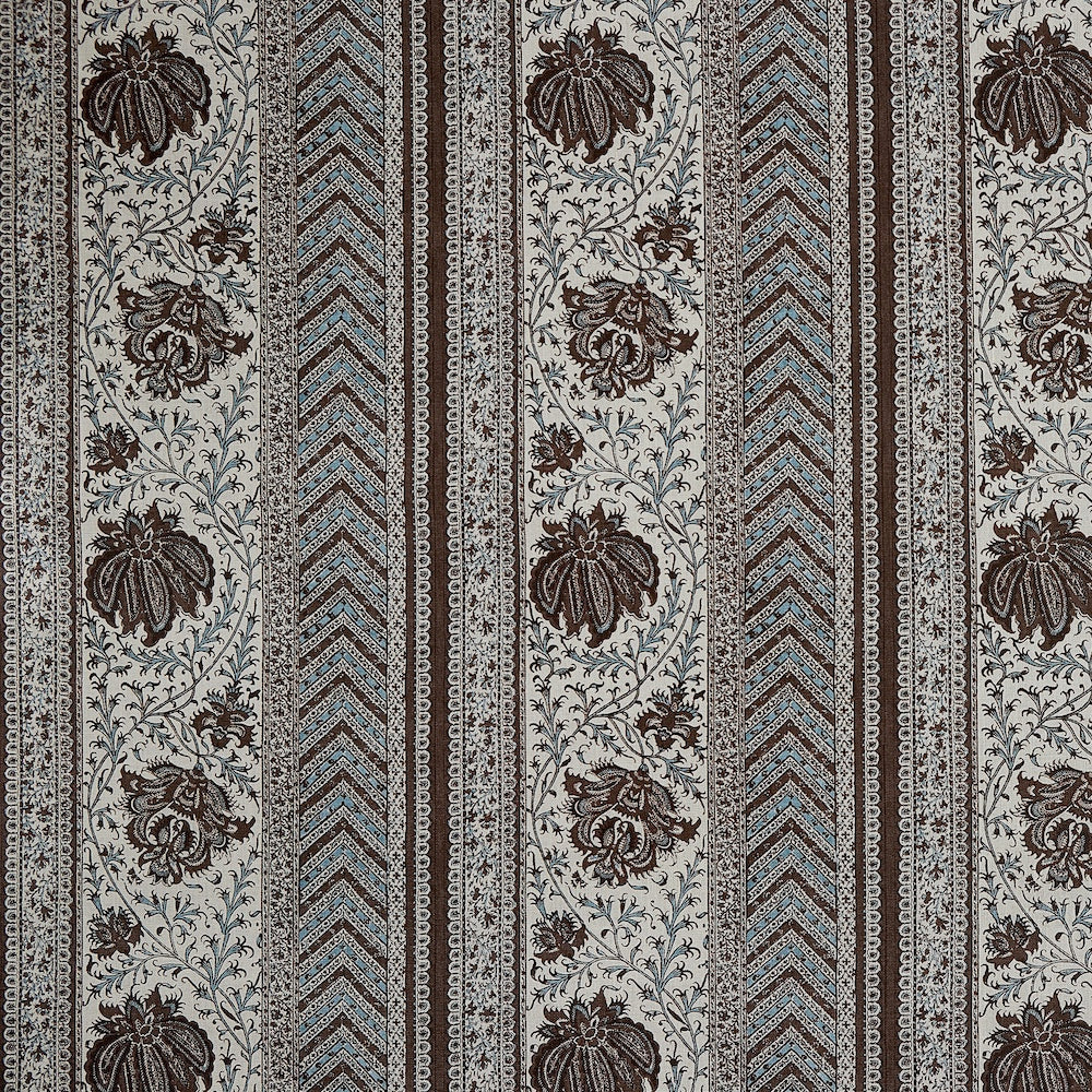 Huntington Stripe Fabric by Meredith Ellis in Espresso