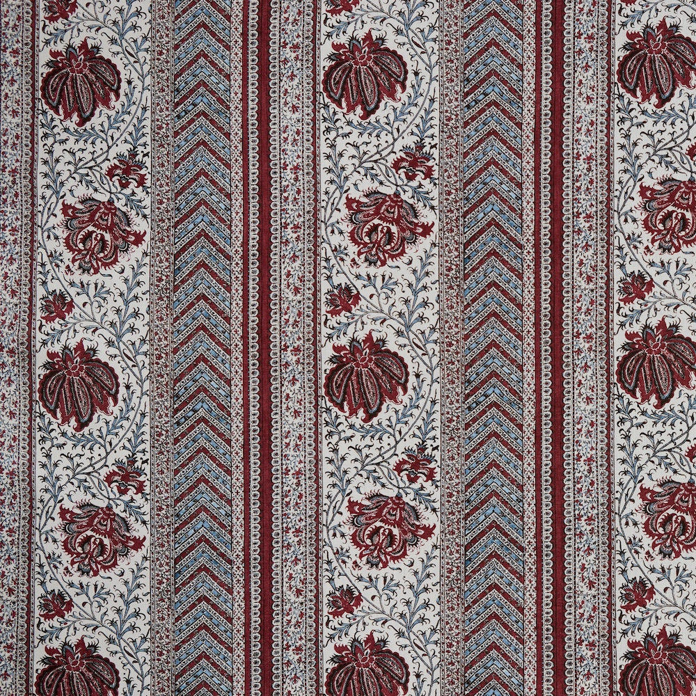 Huntington Stripe Fabric by Meredith Ellis in Red/Blue