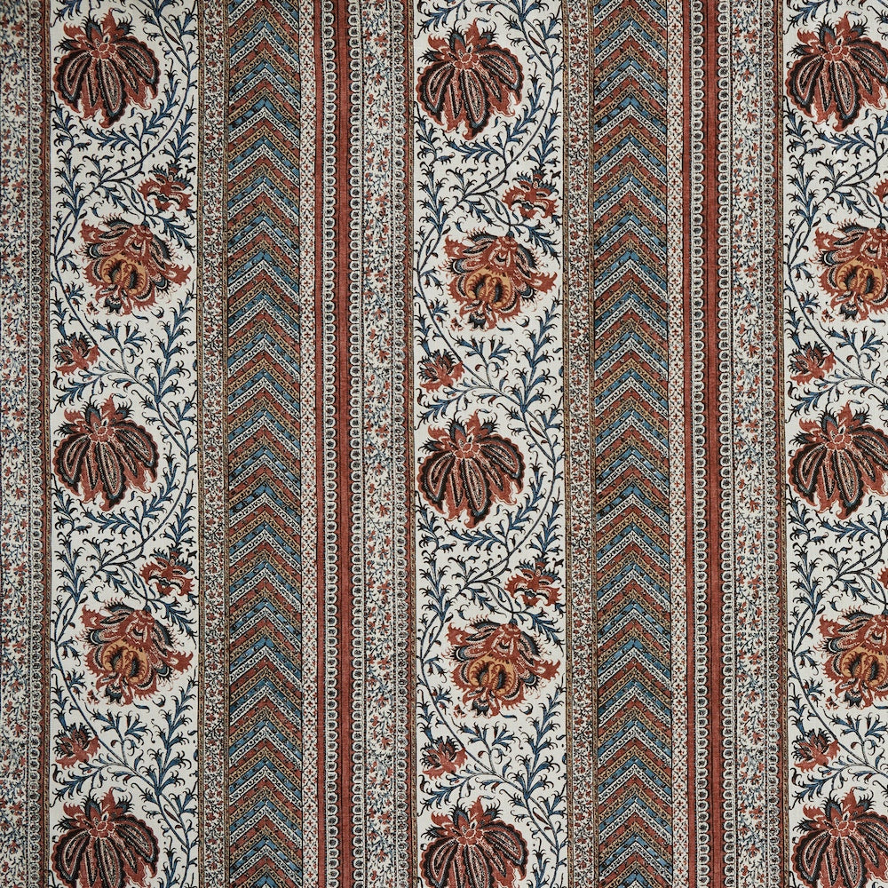 Huntington Stripe Fabric by Meredith Ellis in Saffron/Spice
