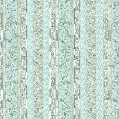 Machen Wallpaper by Meredith Ellis in Green/Blue