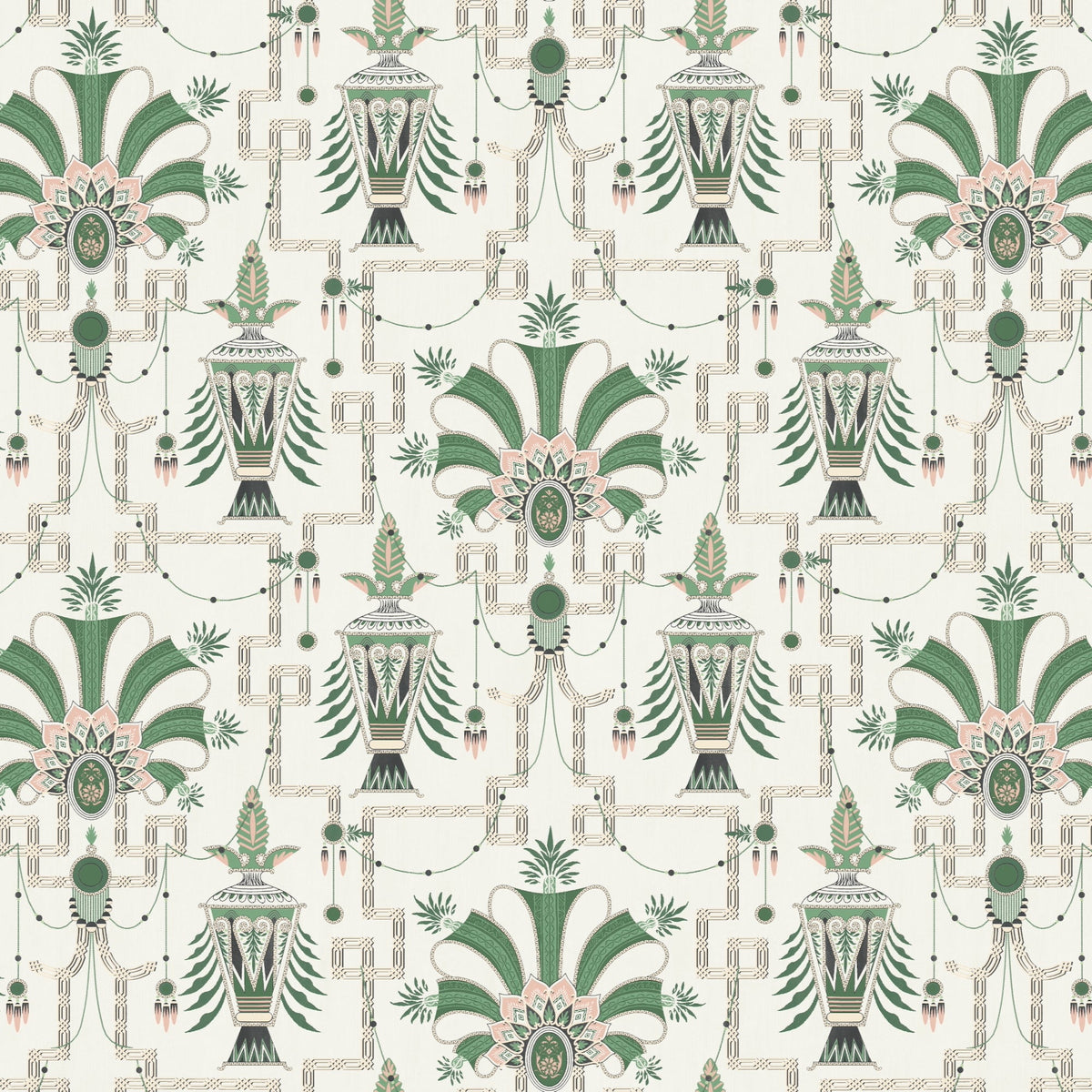 Zuma Wallpaper by Meredith Ellis in Emerald