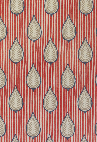 Midhurst Fabric by Titley & Marr in Navy, Red & Dove