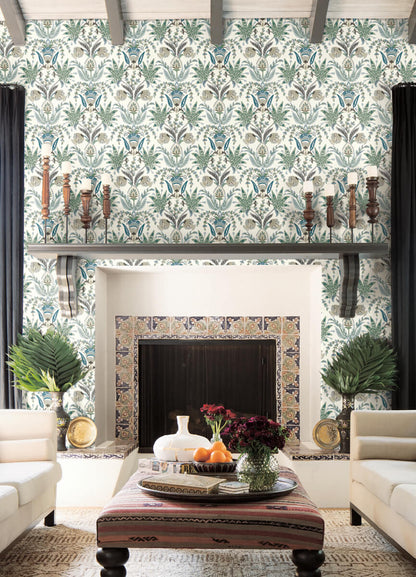 Seaside Jacobean Wallpaper