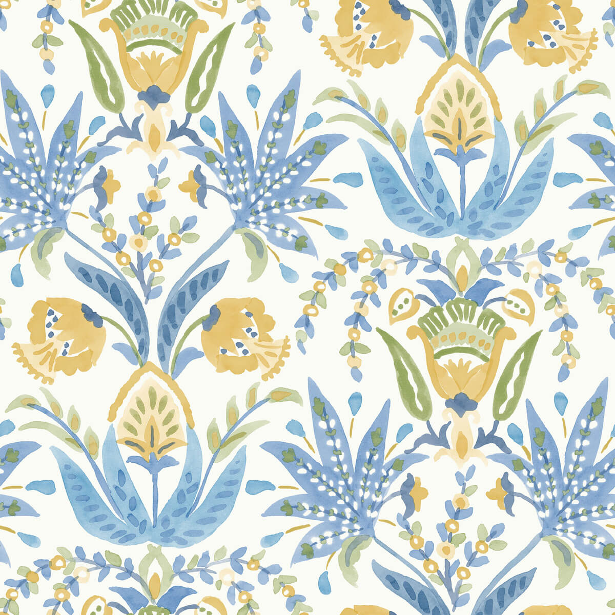 Seaside Jacobean Wallpaper
