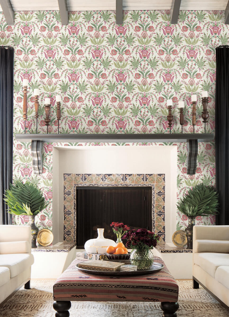 Seaside Jacobean Wallpaper