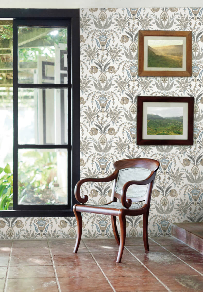 Seaside Jacobean Wallpaper