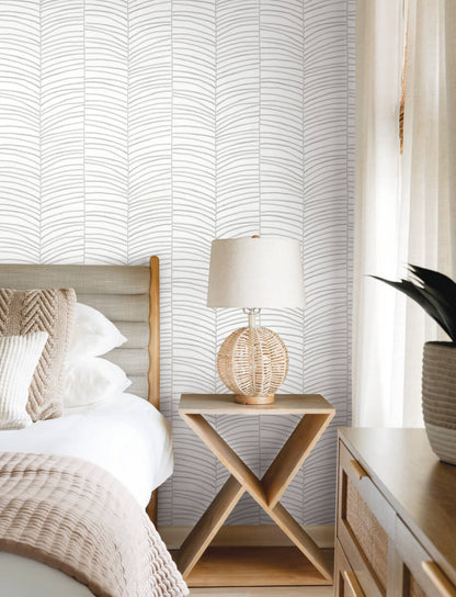 Cascade Palm Chevron Wallpaper