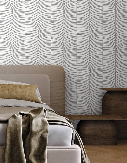 Cascade Palm Chevron Wallpaper