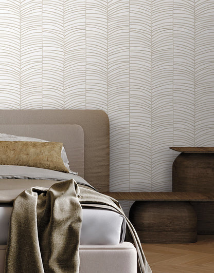 Cascade Palm Chevron Wallpaper