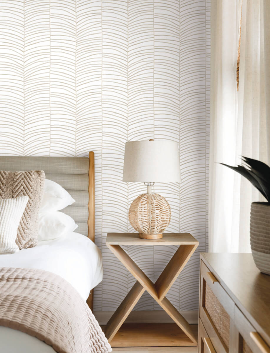 Cascade Palm Chevron Wallpaper