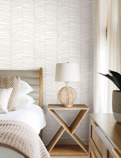Cascade Palm Chevron Wallpaper