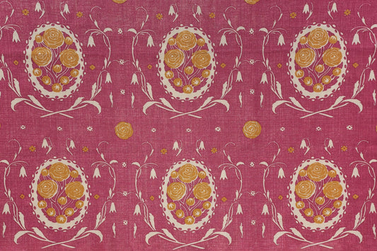 Pivoine Fabric by Alice Sergeant in Magenta / Burnt Orange