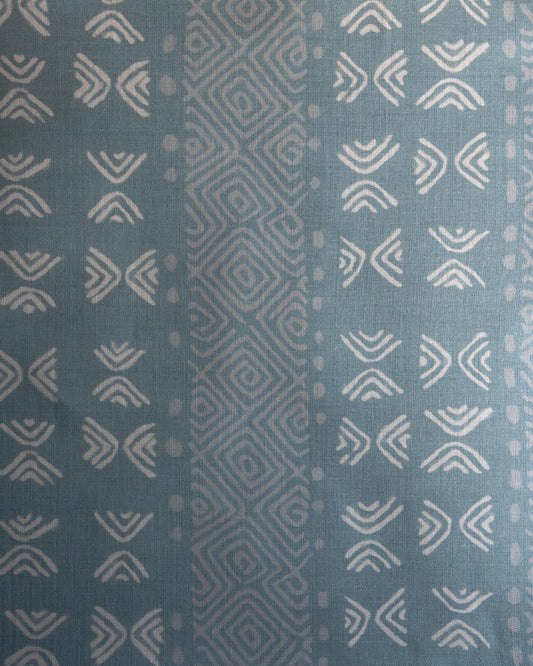 Mali Fabric by Titley & Marr in Aqua & Stone